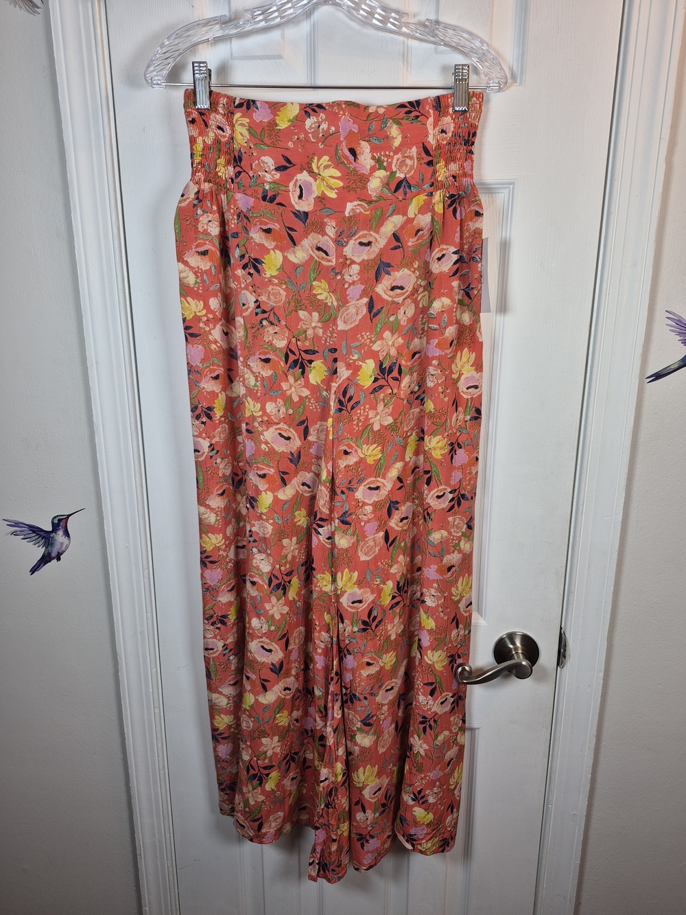 Rip Curl Coral Floral Wide Leg Jumpsuit